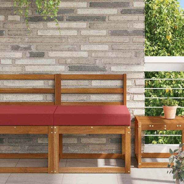 vidaXL Almofada para Sof&aacute; Externo vermelho tinto 60 x 60 x 8 cm