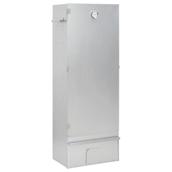 vidaXL Defumador BBQ c/ aparas madeira 44,5x29x110 cm a&ccedil;o galvanizado