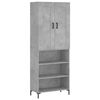 vidaXL Arm&aacute;rio alto 69,5x34x180 cm derivados de madeira cinza cimento