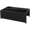 vidaXL 8 pcs conjunto lounge de jardim c/ almofad&otilde;es vime PE preto