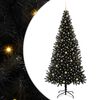 vidaXL &Aacute;rvore de Natal com 300 LEDs com suporte Preto 240 cm PVC