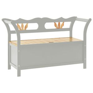 vidaXL Banco 107x45x75,5 cm madeira de abeto maci&ccedil;a cinzento