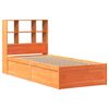 vidaXL Cama sem colch&atilde;o 90x190 cm madeira de pinho maci&ccedil;a castanho-mel