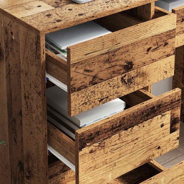 vidaXL Mesa Madeira Antiga 90 x 37.5 x 75 cm Madeira processada