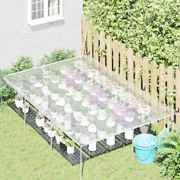 vidaXL Encerado transparente com ilhós 2x3 m Polietileno