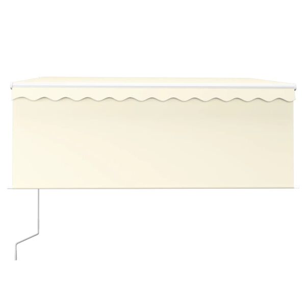 vidaXL Toldo retr&aacute;til autom&aacute;tico com estore 3,5x2,5 m cor creme