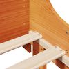 vidaXL Cama com estante sem colch&atilde;o 90x200 cm madeira maci&ccedil;a