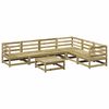 vidaXL 7 pcs conjunto sof&aacute;s jardim madeira de pinho impregnada