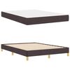 vidaXL Cama Box com colch&atilde;o Marrom Escuro 140 x 190 cm tecido