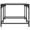 vidaXL Mesa de centro com topo em vidro preto 98,5x50x40 cm a&ccedil;o