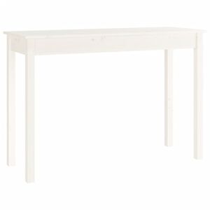 vidaXL Mesa consola 110x40x75 cm madeira de pinho maci&ccedil;a branco