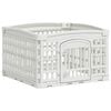 vidaXL Cercado para Cachorros com 4 Pain&eacute;is Branco 63 x 63 x 40 cm