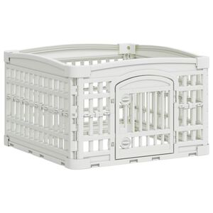 vidaXL Cercado para Cachorros com 4 Pain&eacute;is 63 x 63 x 40 cm Pl&aacute;stico