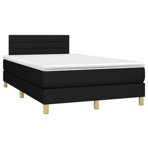 vidaXL Cama boxspring com colch&atilde;o 120x190 cm tecido preto
