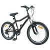 vidaXL Bicicleta Infantil 20 Polegadas 6-Speed para 6-11 Anos Preto