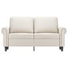 vidaXL Sof&aacute; de 2 lugares 120 cm couro artificial cor creme