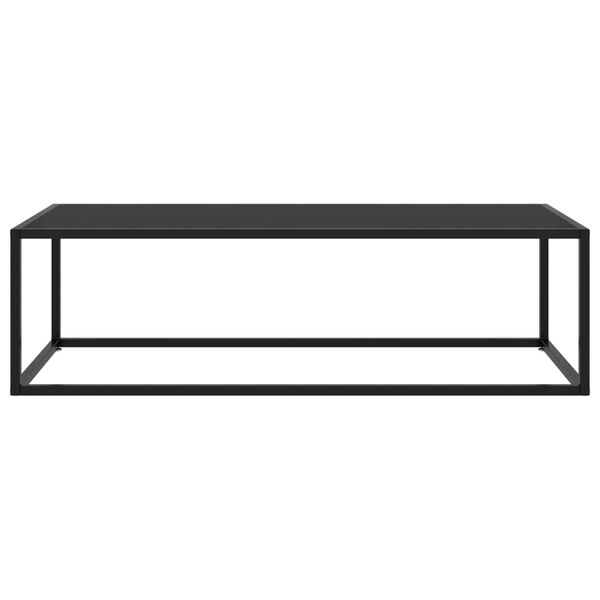 vidaXL Mesa de centro 120x50x35 cm vidro preto