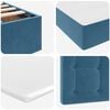 vidaXL Cama com arruma&ccedil;&atilde;o e colch&atilde;o Azul Escuro 160 x 200 cm Veludo