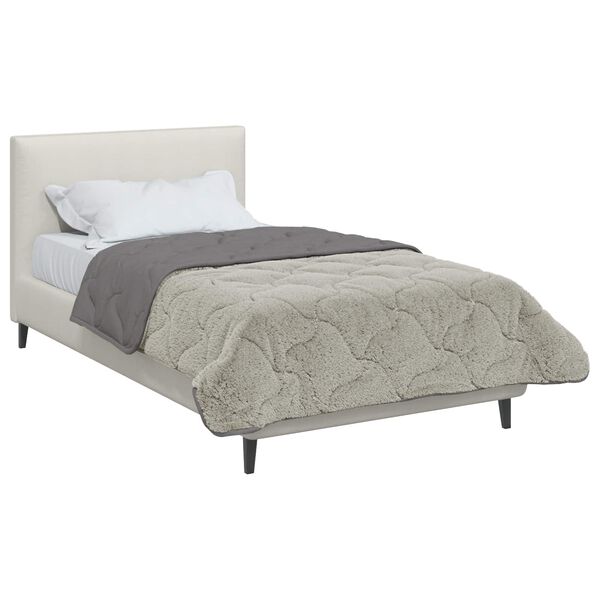 vidaXL Duvet de Ano Inteiro Colchonete Cinzento-claro 155 x 200 cm