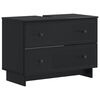 vidaXL Arm&aacute;rio para Pia de Banheiro EDE Preto 82 x 41 x 59 cm