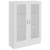 vidaXL Arm&aacute;rio vitrine 82,5x30,5x115 cm derivados de madeira branco