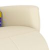 vidaXL Cadeira massagens reclin&aacute;vel c/apoio p&eacute;s couro artificial creme