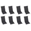 vidaXL Cadeiras de jardim dobráveis c/ almofadões 8 pcs acácia maciça