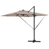 vidaXL Parasol Roma Cinzento-acastanhado 286 x 285 x 270 cm