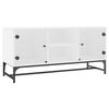 vidaXL M&oacute;vel de TV c/ portas de vidro 102x37x50 cm branco