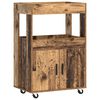 vidaXL Carrinho de Bar Madeira de carvalho 60 x 39,5 x 89 cm