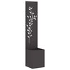 vidaXL Tela de Privacidade para Jardim Floral Preto 32 x 32 x 150 cm