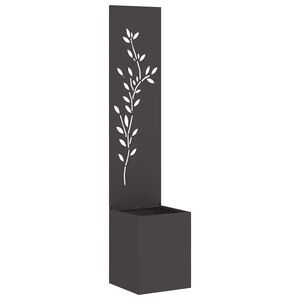 vidaXL Tela de Privacidade para Jardim Floral Preto 32 x 32 x 150 cm