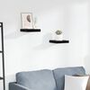 vidaXL Prateleiras de parede suspensas 2 pcs 23x23,5x3,8cm MDF preto