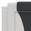 vidaXL Estrutura de cama Viana com LED sem colch&atilde;o 180x200cm branco/preto