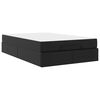vidaXL Estrutura de cama com colch&atilde;o com colch&atilde;o 2 pcs Preto PVC