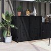 vidaXL Portas cozinha p/ exterior MEPPEL 2 pcs 50x9x82 cm pinho maci&ccedil;o preto