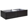 vidaXL Vaso/floreira de jardim 157x80x40 cm vime PE preto