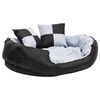 vidaXL Almofad&atilde;o p/ c&atilde;es revers&iacute;vel e lav&aacute;vel 85x70x20 cm cinza/preto