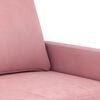 vidaXL Sof&aacute; de 3 lugares 180 cm veludo rosa