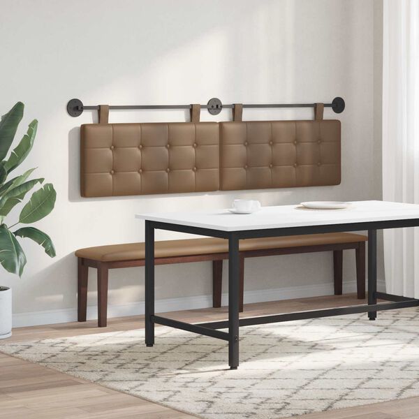 vidaXL Cabeceira Suspensa Montado na parede Couro Sint&eacute;tico