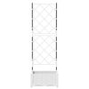 vidaXL Vaso de Jardim Branco 40 x 40 x 125,5 cm A&ccedil;o