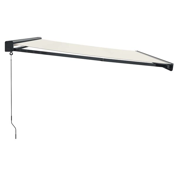 vidaXL Toldo retr&aacute;til 4,5x3 m tecido e alum&iacute;nio cor creme