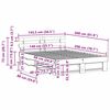 vidaXL Estrutura da Cama com cabeceira Castanho 140 x 200 cm