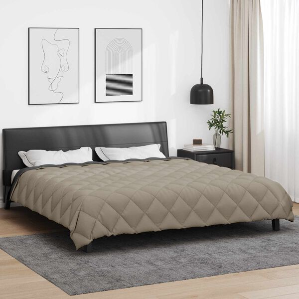 vidaXL Edredom de Inverno Cinza Claro e Antracite 240 x 260 cm