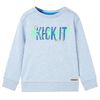 Sweatshirt para crian&ccedil;a azul-suave mesclado 104