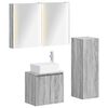 vidaXL Conjunto de M&oacute;veis para Banheiro 4 unid. Sonoma cinzento