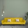 vidaXL Sof&aacute;-cama de 2 lugares veludo amarelo