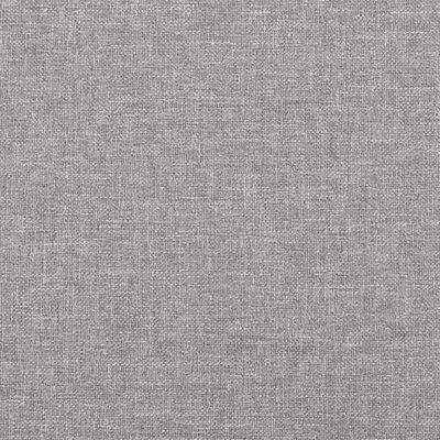 vidaXL Cabeceira de cama c/ abas tecido 203x23x78/88 cm cinzento-claro