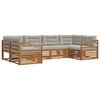 vidaXL Conjunto de Sof&aacute;s para Exterior 6 unid. Cinza Natural e Claro