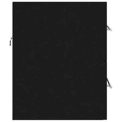 vidaXL Armário lavatório 60x38,5x48 cm contraplacado preto